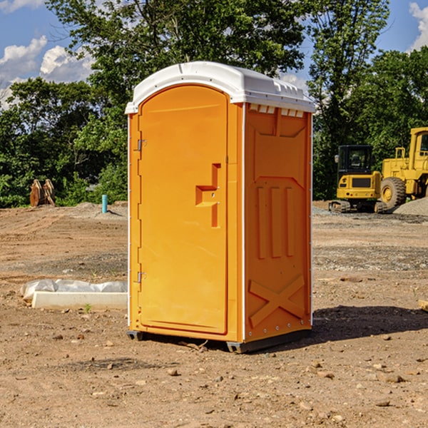 how often are the portable restrooms cleaned and serviced during a rental period in Waynesfield OH